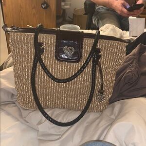 Brighton vintage straw bag beautiful clean condition, slight wear on hardware